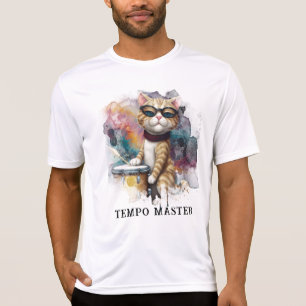 *~* Cooler Kater DRUMMER AP91 Percussionist Einste T-Shirt