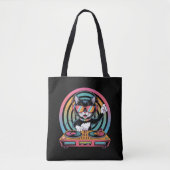 Cooler Katze DJ Tasche (Vorderseite)