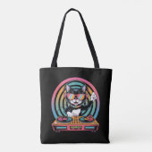 Cooler Katze DJ Tasche (Rückseite)