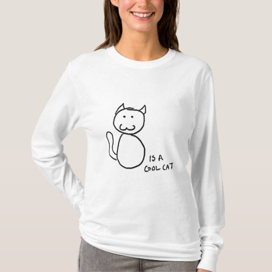 Cooler KatzeHoodie T-Shirt (Vorderseite)