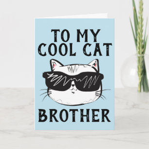 COOLER KATZEN-GEBURTSTAGSKARTEN FÜR BRÜDER KARTE