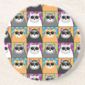 Cooler Katzen-Untersetzer Sandstein Untersetzer (Vorne)