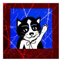 Cooler Katzenaufdruck, Werteplakatpapier (Matte)