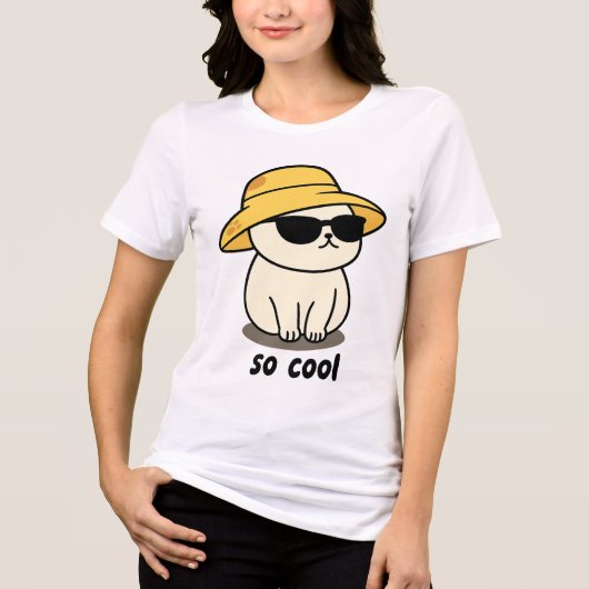 cooler Katzengelber Tri-Blend Shirt (Vorderseite)