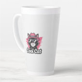 Cooler Katzenselbstbewusstsein Milchtasse (Linke Ecke)