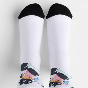 Cooler Katzensommer -Das Alaska Katzen Café Socken