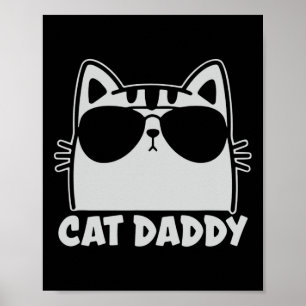Cooler Katzentäter-Sonnenbrille Lustiges Katzenlie Poster