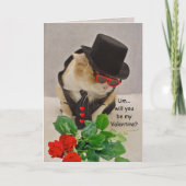 Cooler KatzeValentine Feiertagskarte (Vorderseite)