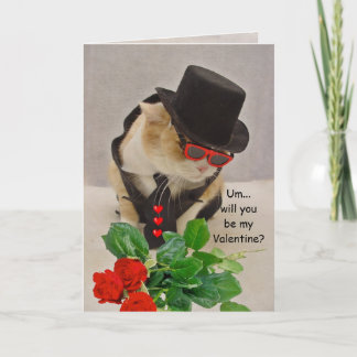 Cooler KatzeValentine Feiertagskarte