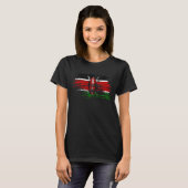 Cooler Kenyanflaggenentwurf T-Shirt (Vorne ganz)