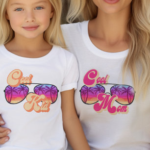 Cooler Kid leuchtende Sonnenbrille Sonnenuntergang Kleinkind T-shirt