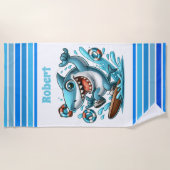 Cooler Kids-Hai geben den Namen Strandtuch (Vorderseite)