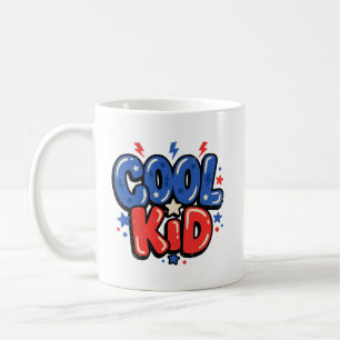 Cooler-Kind-Retro-Blasen-Typografie Kaffeetasse