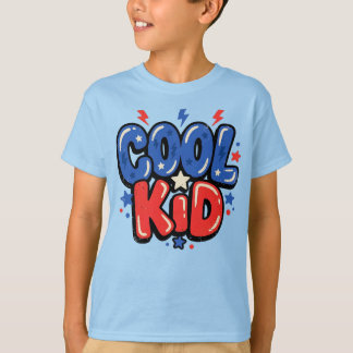 Cooler-Kind-Retro-Blasen-Typografie T-Shirt