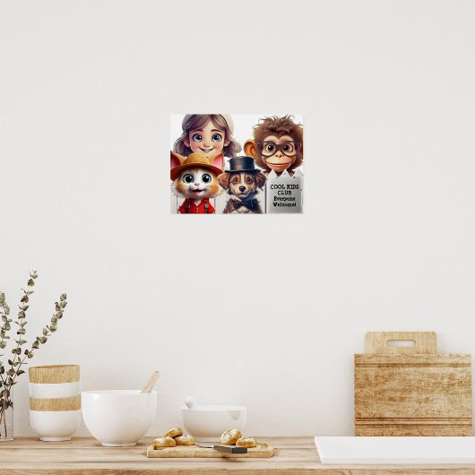 Cooler Kinderclub Poster (Küche)
