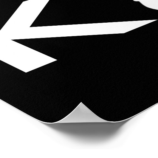 Cooler King Typografy Chess Player Poster (Ecke)