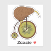 Cooler Kiwi-Bird auf Kiwi-Frucht Aufkleber (Blatt)