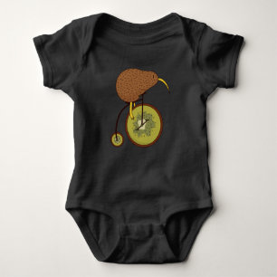 Cooler Kiwi Bird auf Kiwi Fruchtdesign Baby Strampler