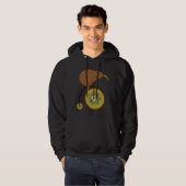 Cooler Kiwi Bird auf Kiwi Fruchtdesign Hoodie (Vorne ganz)