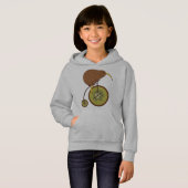 Cooler Kiwi Bird auf Kiwi Fruchtdesign Hoodie (Vorne ganz)
