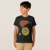 Cooler Kiwi Bird auf Kiwi Fruchtdesign T-Shirt (Vorne ganz)