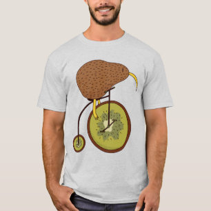 Cooler Kiwi-Vogel auf Kiwi-Frucht-Design T-Shirt