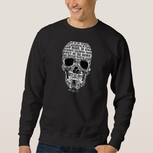 Cooler Kjv Bible Scripting Skull für König James R Sweatshirt (Vorderseite)