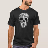 Cooler Kjv Bible Scripting Skull für König James R T-Shirt (Vorderseite)