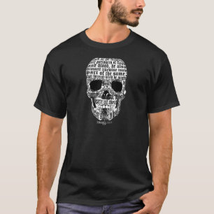 Cooler Kjv Bible Scripting Skull für König James R T-Shirt