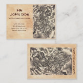 Cooler klassischer Vintager japanischer Visitenkarte (Vorne/Hinten)