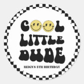 Cooler kleiner Typ | Jungen Krass Kinder 5. Geburt Runder Aufkleber (Vorderseite)