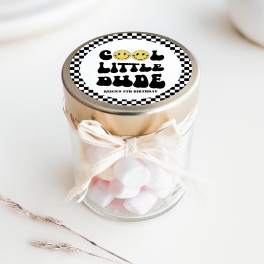 Cooler kleiner Typ | Jungen Krass Kinder 5. Geburt Runder Aufkleber