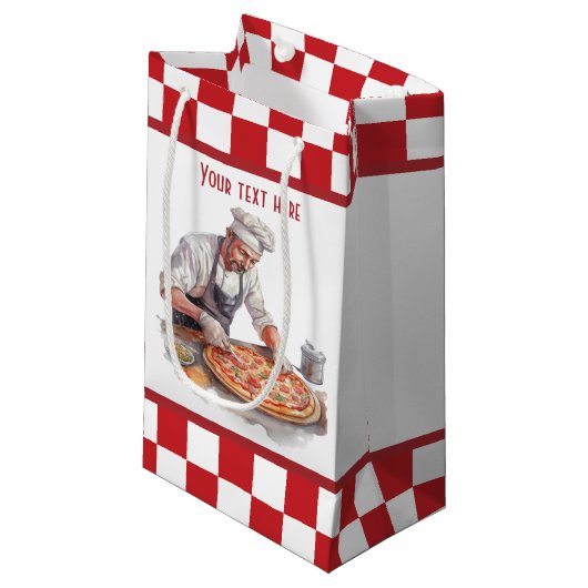 Cooler Koch Backpizza Party Kleine Geschenktüte (Vorderseite Schrägansicht)