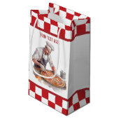 Cooler Koch Backpizza Party Kleine Geschenktüte (Rückseite Schrägansicht)