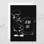 ****COOLER KOCH*** Einzige PARTY EINLADUNG (Vorne/Hinten)