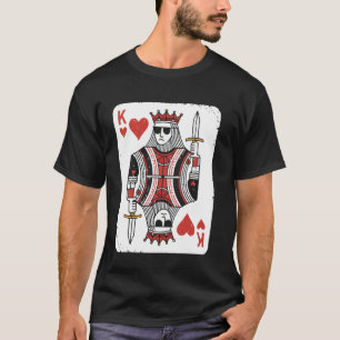 Cooler König der Herz Valentine Tag Spielkarte Po T-Shirt