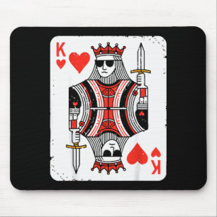 Cooler König der Herzen Valentinstag Spielkarte Po Mousepad