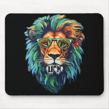 Cooler König – Farbiger Löwe mit Sonnenbrille-Desi