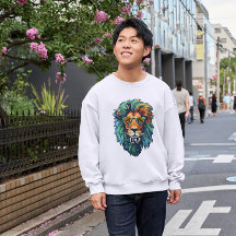 Cooler König – Farbiger Löwe mit Sonnenbrille-Desi