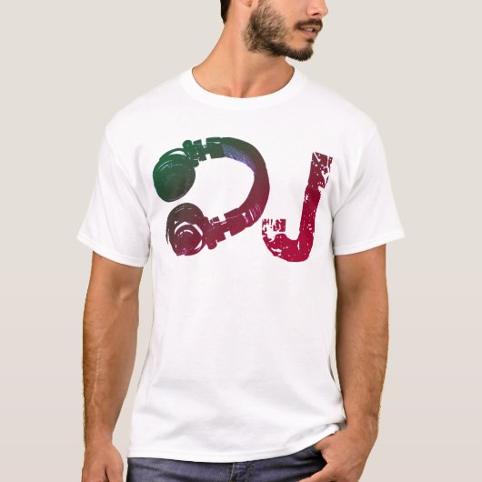 cooler Kopfhörer-T - Shirt für den Dj (Vorderseite)
