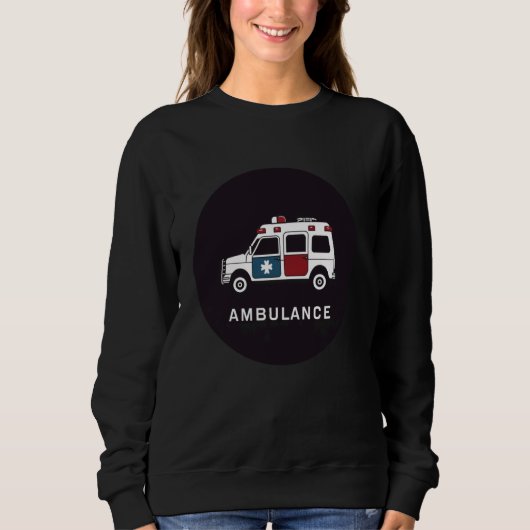Cooler Krankenwagen für Jungen und Mädchen Sweatshirt (Vorderseite)