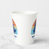 Cooler Kreuzfahrtschiff Familienreise Sonnenunterg Pappbecher (Links)