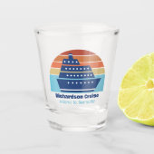 Cooler Kreuzfahrtschiff Familienreise Sonnenunterg Schnapsglas (Vorderseite)