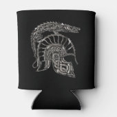 Cooler Krieger Metallic-Drachen-Helm Dosenkühler (Rückseite)