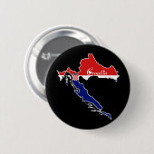 Cooler Kroatien-Knopf Button (Vorne & Hinten)