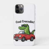 Cooler Krokodil-Cartoon in Sonnenbrille Autofahren Case-Mate iPhone Hülle (Rückseite)