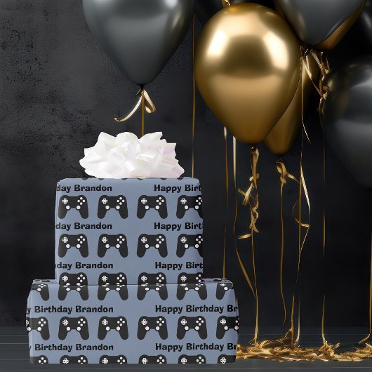 Cooler Kundengamer Geschenkpapier