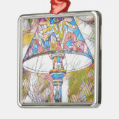 Cooler künstlerischer beflecktes ornament aus metall (Links)