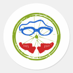 Cooler künstlerischer Entwurf des Triathlon Runder Aufkleber