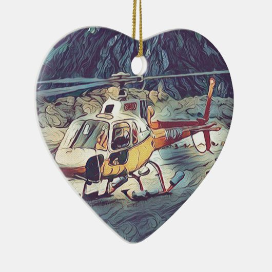 Cooler künstlerischer Hubschrauber Keramik Ornament (Rechts)